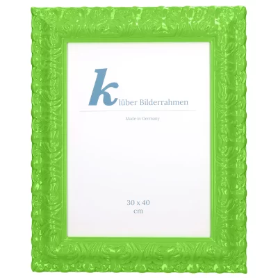 Cornice barocca Salamanca Color su misura Neon Green (236) | Vetro standard (2 mm)