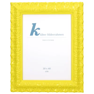 Cornice barocca Salamanca Color su misura Neon Yellow (232) | Vetro standard (2 mm)