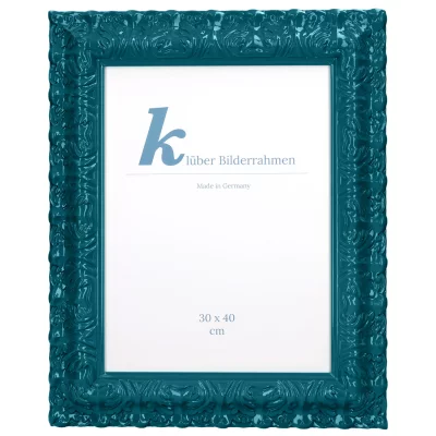 Cornice barocca Salamanca Color su misura Ocean (116) | Vetro standard (2 mm)