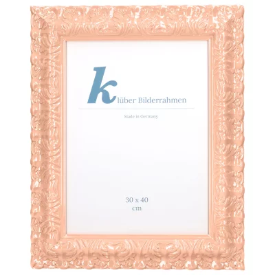 Cornice barocca Salamanca Color su misura Peach (024) | Vetro standard (2 mm)