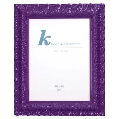 Cornice barocca Salamanca Color su misura Plum (069) | Vetro standard (2 mm)