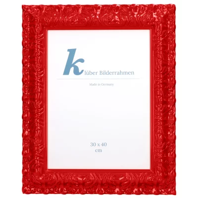 Cornice barocca Salamanca Color su misura Ruby (033) | Vetro standard (2 mm)