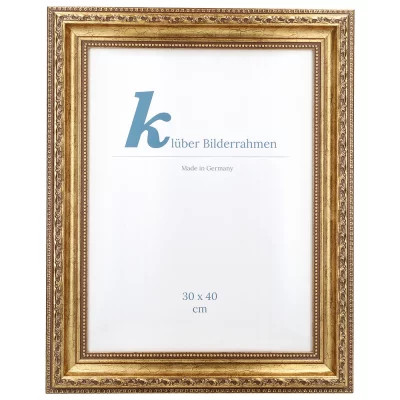 Barokkader Aveiro op maat goud | normaal glas (2 mm)