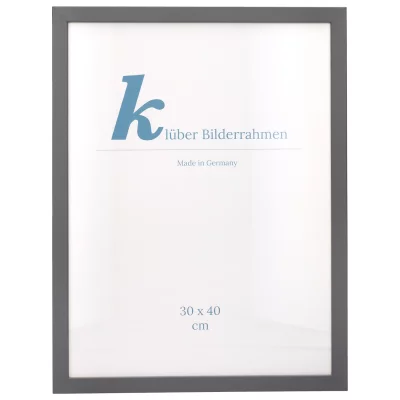 Holz-Bilderrahmen Prisma nach Maß Dunkelgrau | Normalglas (2 mm)