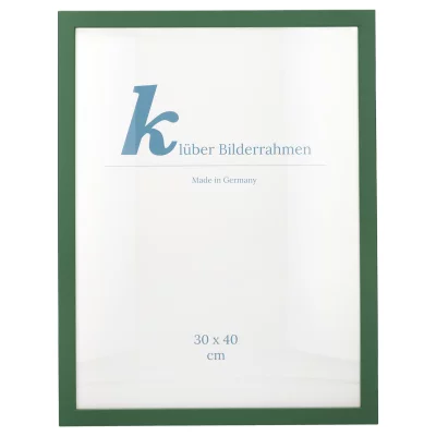 Holz-Bilderrahmen Prisma nach Maß Dunkelgrün | Normalglas (2 mm)