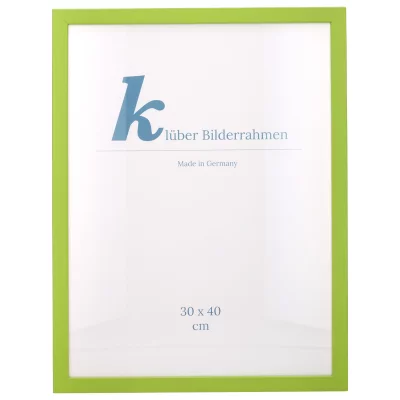 Holz-Bilderrahmen Prisma nach Maß Hellgrün | Normalglas (2 mm)