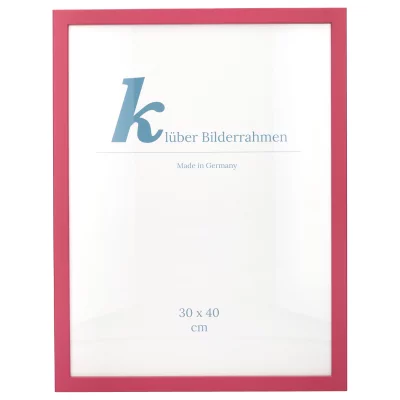 Holz-Bilderrahmen Prisma nach Maß Magenta | Normalglas (2 mm)