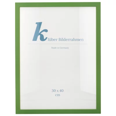 Holz-Bilderrahmen Prisma nach Maß Mittelgrün | Normalglas (2 mm)