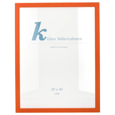 Holz-Bilderrahmen Prisma nach Maß Orange | Normalglas (2 mm)