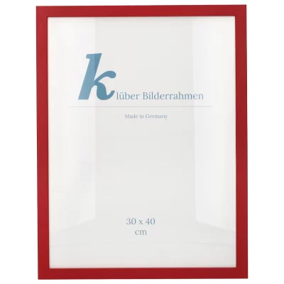 Holz-Bilderrahmen Prisma nach Maß Rot | Normalglas (2 mm)