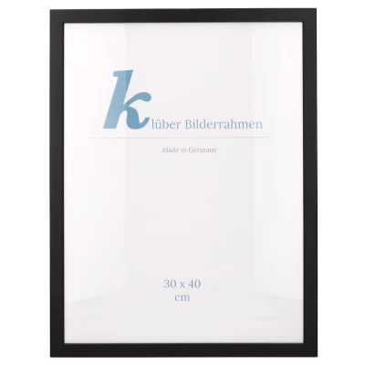 Holz-Bilderrahmen Prisma nach Maß Schwarz | Normalglas (2 mm)