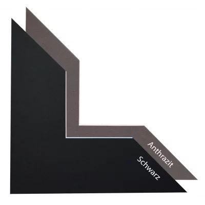1,3 mm Passepartout mit individuellem Ausschnitt 70x100 cm | Anthrazit