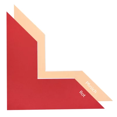 1,3 mm Passepartout mit individuellem Ausschnitt 70x100 cm | Pfirsich