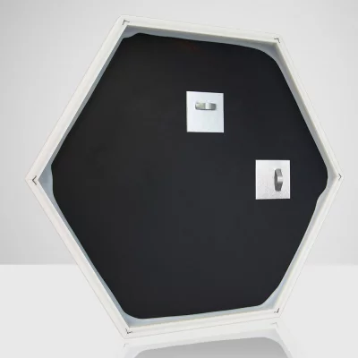 Specchio esagonale Honeycomb 35x40 cm | argento | Specchio (2 mm)
