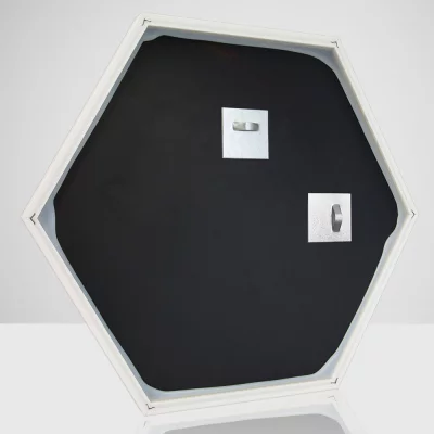 Specchio esagonale Honeycomb 35x40 cm | grigio | Specchio (2 mm)