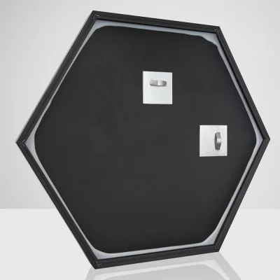 Specchio esagonale Honeycomb 35x40 cm | nero | Specchio (2 mm)