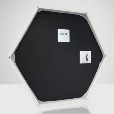 Specchio esagonale Honeycomb 35x40 cm | bianco | Specchio (2 mm)
