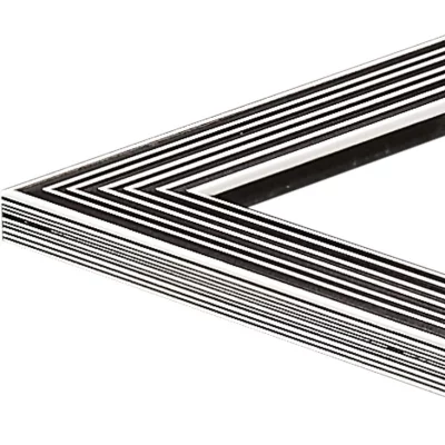 Rama z tworzywa sztucznego Tengen 40x50 cm | czarno-biały | szkło standardowe (2 mm)