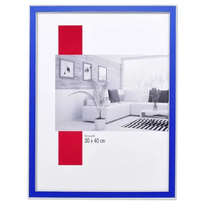 Holzrahmen Moulins 50x60 cm | blau | Normalglas (2 mm)
