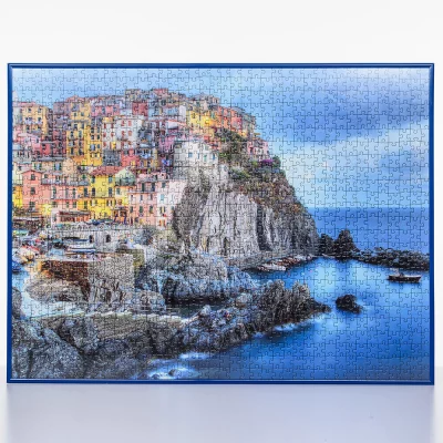 Puslespillramme i kunststoff for 1500 deler 60x80 cm | Blå | Kunstglass (1,5 mm)