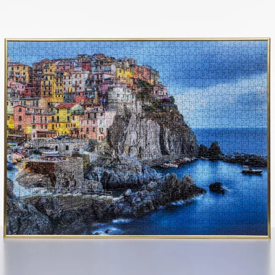 Puslespillramme i kunststoff for 1500 deler 60x80 cm | Gull | Kunstglass (1,5 mm)