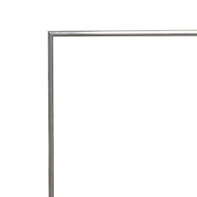 Badezimmer-Spiegel Quadro aus Aluminium 18x24 cm | silber hochglanz | Spiegel (3 mm)