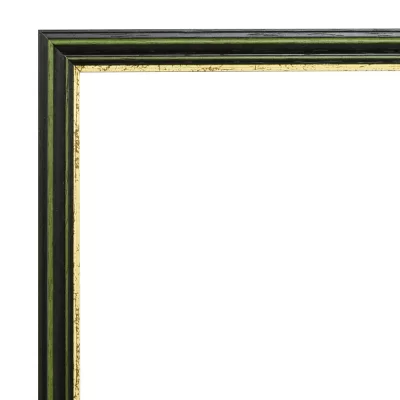 Specchiera Toulouse 10,5x14,8 cm (A6) | verde e dorato | Specchio (3 mm)
