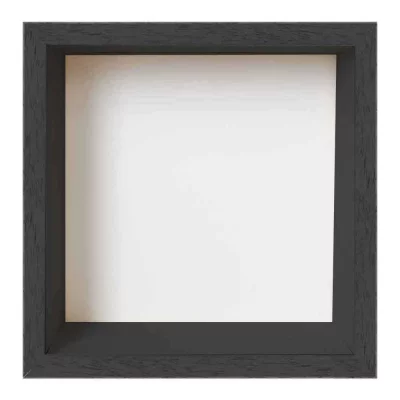 Unibox Bilderrahmen 50x50 cm | grau-schwarz | Normalglas (2 mm)