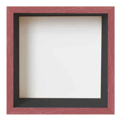 Unibox Bilderrahmen 50x50 cm | rot-schwarz | Normalglas (2 mm)