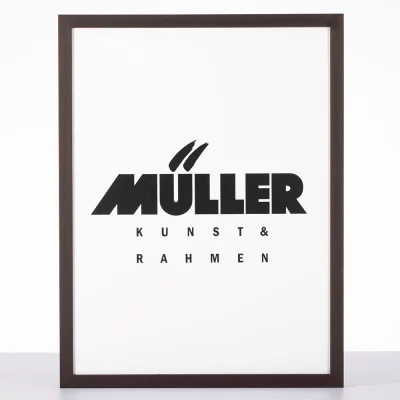 Houten kader Beieren op maat bruinzwart | normaal glas (2 mm)