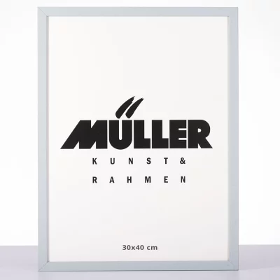 Houten kader Beieren op maat pastelblauw | normaal glas (2 mm)