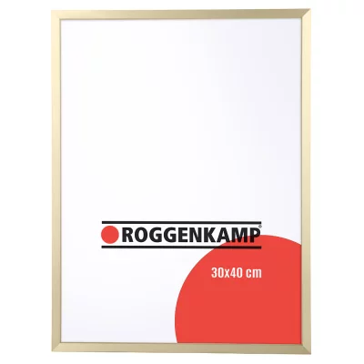 Alurahmen Profil K - Sonderzuschnitt hellgold | Normalglas (3 mm)