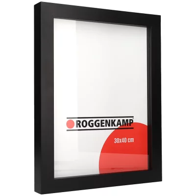 3D kader met afstandshouder van beuk / esdoorn 21x29,7 cm (A4) | beuk, zwart | normaal glas (3 mm)
