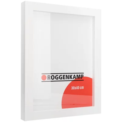 3D kader met afstandshouder van beuk / esdoorn 21x29,7 cm (A4) | beuk, wit | normaal glas (3 mm)
