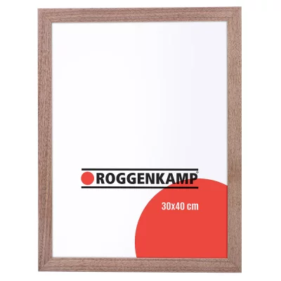 Holzrahmen aus Buche / Ahorn 100x100 cm | Walnuss natur | Normalglas (3 mm)