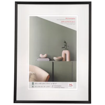 Kunststof kader Desire 10x15 cm | zwart | kunstglas (2 mm)
