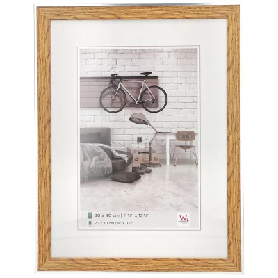 Kunststof kader Bohemian met passe-partout 10x15 cm | beuk | normaal glas (2 mm)