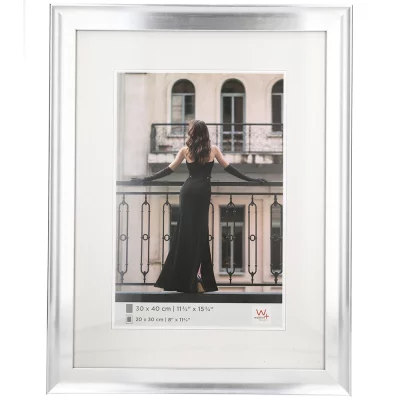 Kunststof kader Venice 13x18 cm | zilver | normaal glas (2 mm)