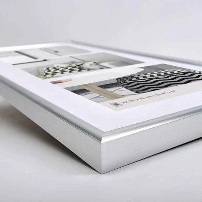 Multi fotokader van kunststof Geleria voor 3 foto’s 3x 10x15 cm | zilver | normaal glas (2 mm)