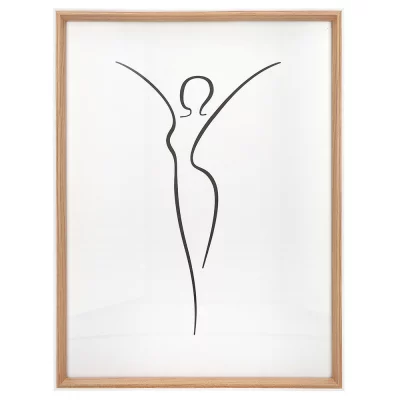 Houten kader Silhouette (MDF) 10x15 cm | beuk | normaal glas (2 mm)