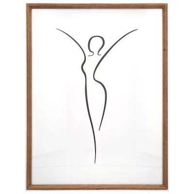 Houten kader Silhouette (MDF) 10x15 cm | natuur | normaal glas (2 mm)