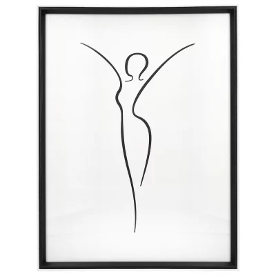 Houten kader Silhouette (MDF) 10x15 cm | zwart | normaal glas (2 mm)