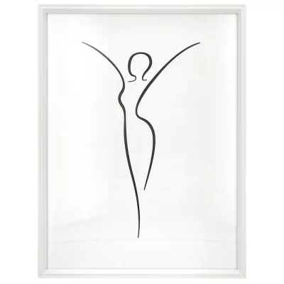Houten kader Silhouette (MDF) 10x15 cm | wit | normaal glas (2 mm)