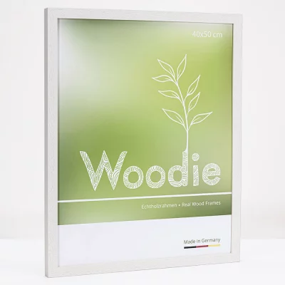 Holzrahmen Profil 102 35x50 cm | Weiß lasiert | Normalglas