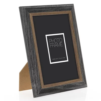 Houten kader Perugia (MDF) 20x30 cm | zwart-bruin | normaal glas (2 mm)