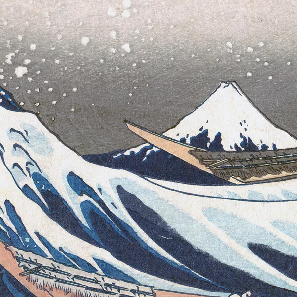 Poster mit Rahmen - Katsushika Hokusai - The Great Wave off Kanagawa 13x18 cm | Schwarz