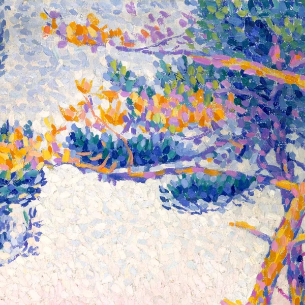 Poster mit Rahmen - Henri-Edmond Cross - Pines Along the Shore 13x18 cm | Schwarz