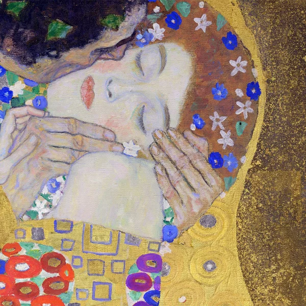 Poster mit Rahmen - Gustav Klimt - The Kiss 13x18 cm | Schwarz
