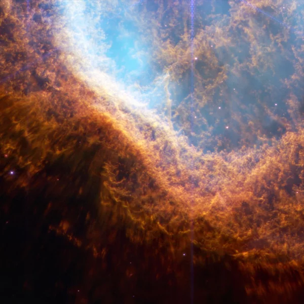 Poster mit Rahmen - Southern Ring Nebula Poster, taken by NASAs James Webb Space Telescope 13x18 cm | Schwarz