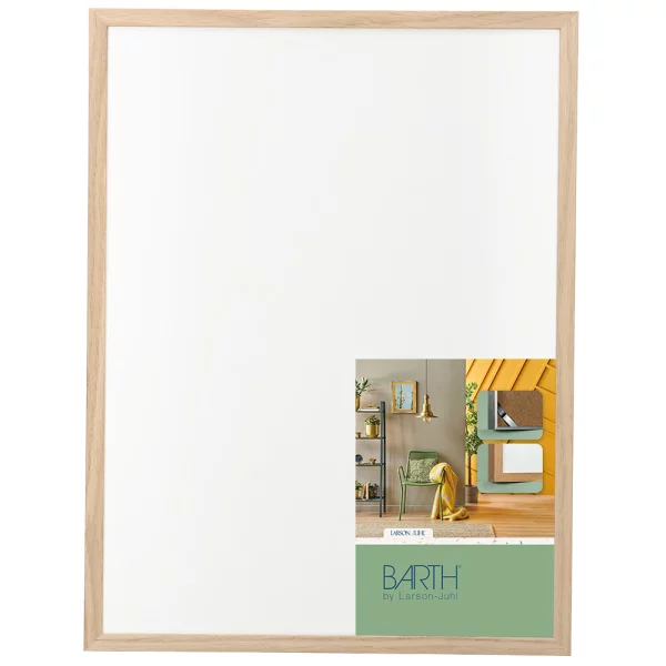 Alu Bilderrahmen BARTH - Serie 1125 - Maßanfertigung Eiche Echtfurnier natur | Normalglas (2 mm)